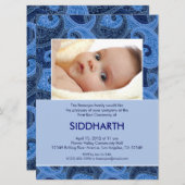 Paisley Annaprashan (Eerste Rijst) Uitnodiging (Voorkant / Achterkant)