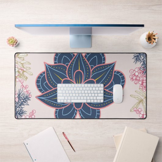 Paisley Art, Blue and Purple Pattern Graphic (Bureau 1)