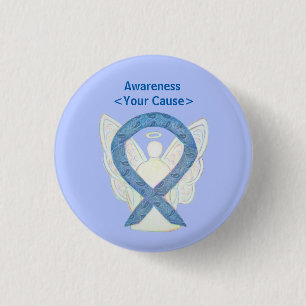 Paisley Awareness Ribbon Angel Custom Art Buttonne Ronde Button 3,2 Cm
