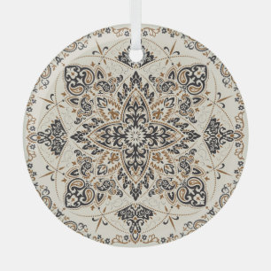 Paisley Bandana Afdrukken Zijde Ontwerp Glas Ornament