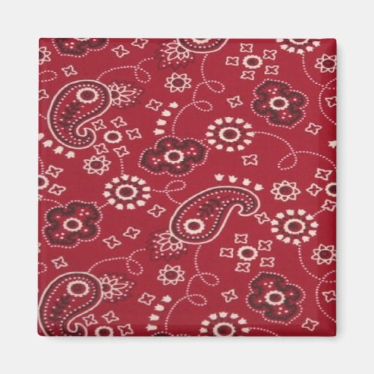 Paisley Bandana Design Frigo Magnet (Devant)