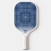 Paisley Bandana Pattern Persoonlijke naam Tekst Pickleball Paddle (Achterkant)