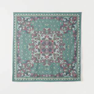 Paisley Bandana Print: Zijde nek sjaal Wandkleed