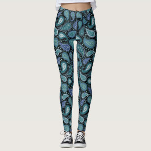  Paisley Beauful Blue Blauwgroen Leggings
