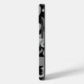 Paisley Black Gray Modern Monogram naam Case-Mate iPhone Case (Achterkant / Links)