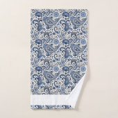 Paisley bleu et blanc (Serviette à main)