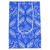 Paisley bleu pays motif moyen sac cadeau (Dos)