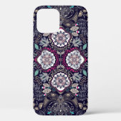Paisley bloemenontwerp met vierkante zak. Case-Mate iPhone case (Achterkant)
