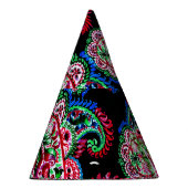 Paisley bloemenpatroon, etnische achtergrond. feesthoedjes (Rechts)