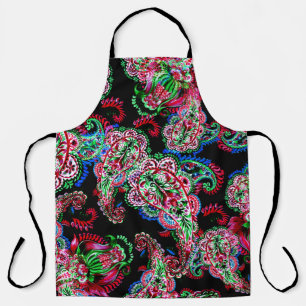Paisley bloemenpatroon, etnische achtergrond. schort