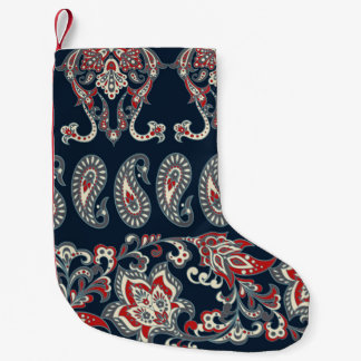 Paisley bloemmotief, damast motief. kleine kerstsok