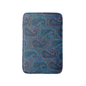 Paisley Blue Indian Boho Art Pattern Badmat (Voorkant Verticaal)