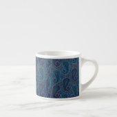 Paisley Blue Indian Boho Art Pattern Espresso Kop (Rechts)