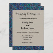 Paisley Blue Indian Boho Art Pattern Kaart (Voorkant / Achterkant)