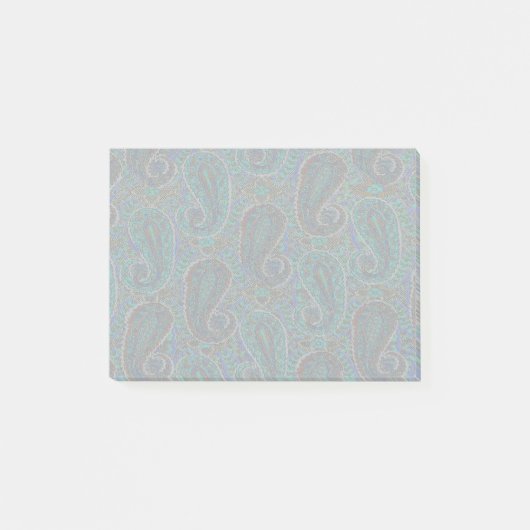 Paisley Blue Indian Boho Art Pattern Post-it® Notes (Voorkant)