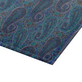 Paisley Blue Indian Boho Art Pattern Snijplank (Hoek)