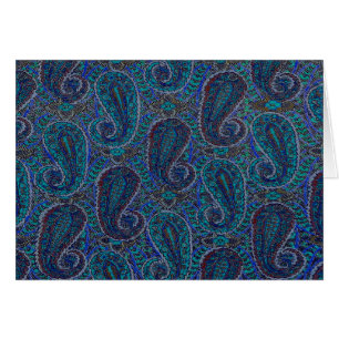 Paisley Blue Indian Boho Motif