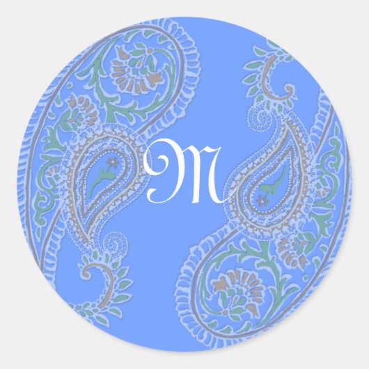 Paisley Blue Stickers (Voorkant)