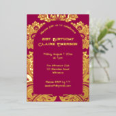 Paisley boog folie uitnodiging (Staand Voorkant)