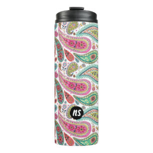 Paisley Bright Monogram   Thermische getumbler Thermosbeker