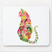 Paisley Cat Mousepad Muismat (Voorkant)