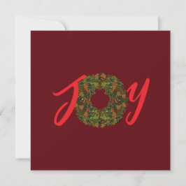 Paisley Christmas Krans JOY Christmas Kaart