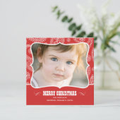 Paisley Cowboy-kerstkaarten Feestdagenkaart (Staand voorkant)