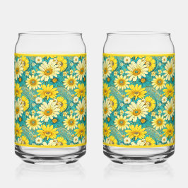 Paisley Daisy Soda Glass Blikvorm Glas