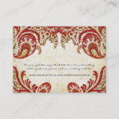  Paisley Damask Table Place-kaarten Plaatskaartje (Achterkant)