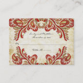  Paisley Damask Table Place-kaarten Plaatskaartje (Voorkant)