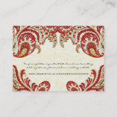  Paisley Damask Table Place-kaarten Plaatskaartje (Achterkant)