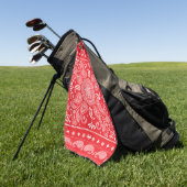 Paisley Design-1 Golf Towel Golfhanddoek (Groen)