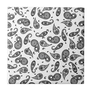 Paisley Design Pas kleur achtergrond en tekst aan Tegeltje
