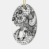 Paisley divino keramisch ornament (Links)