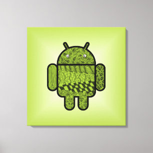 Paisley Doodle Character for Android™ Canvas Afdruk