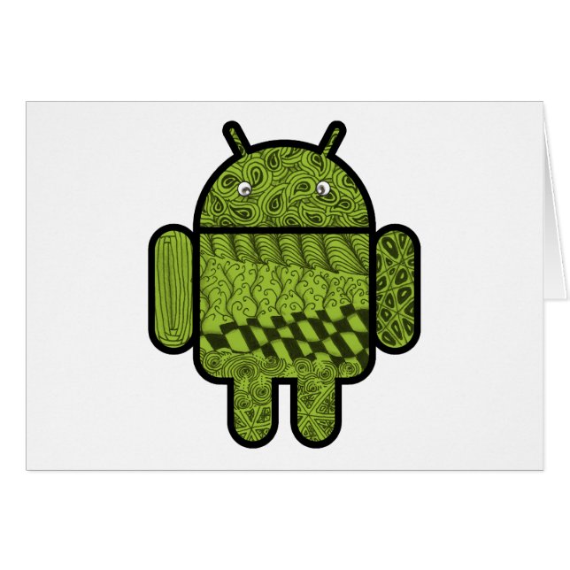 Paisley Doodle Character pour le robot Android™ (Devant horizontal)