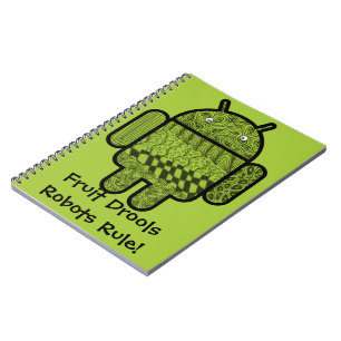 Paisley Doodle Character voor de Android™-robot Notitieboek