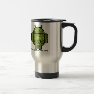 Paisley Doodle Character voor de Android™-robot Reisbeker