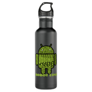 Paisley Doodle Character voor de Android™-robot Waterfles