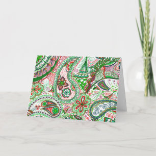 Paisley drawing - Captivating Christmas Feestdagen Kaart