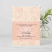 Paisley Dreams Bruiloft uitnodiging (Staand voorkant)