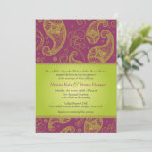 Paisley Dreams Faire-part de mariage (Debout devant)
