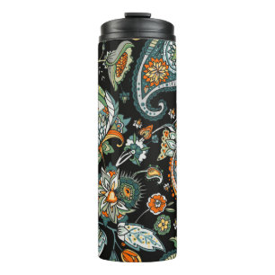 Paisley. Een naadloos patroon gebaseerd op de trad Thermosbeker