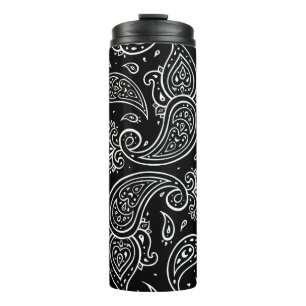 Paisley elegantie: naadloos etnisch patroon. thermosbeker