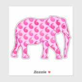 Paisley Elephant, Ice Pink en Fuchsia Sticker (Vel)