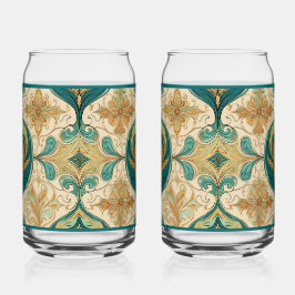 Paisley Emerald Soda Glass Blikvorm Glas