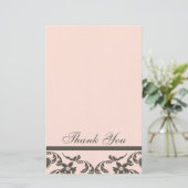 Paisley en Floral bedankt kaarten (Staand voorkant)