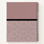Paisley en or rose et Carnet en spirale noir (Dos)
