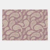 Paisley ensemble motif de 3 papier d'emballage cad (Devant)