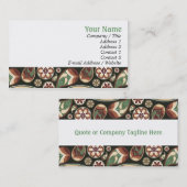 Paisley et Cartes de visite floraux (Devant / Derrière)